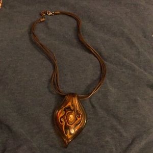 Beautiful glass bloom necklace